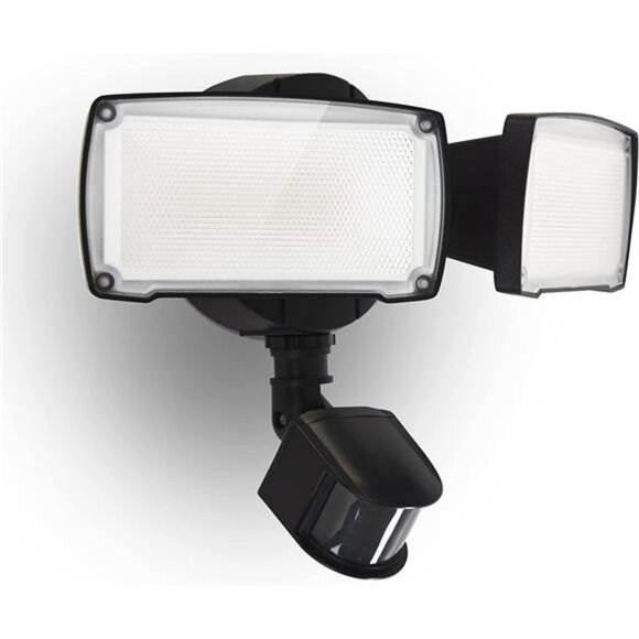 19W LED Flood Light Motion Sensor Outdoor, 2 Adjustable Head, IP65 Waterproof - Picture 1 of 7